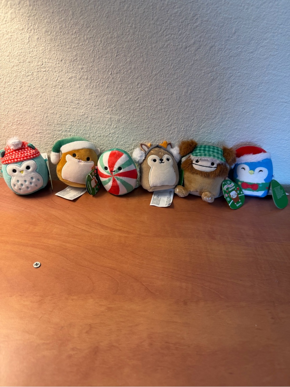 Micromallows Holiday Plush Ornament   By squishmallow. 3-4 inches. Lot of 6
